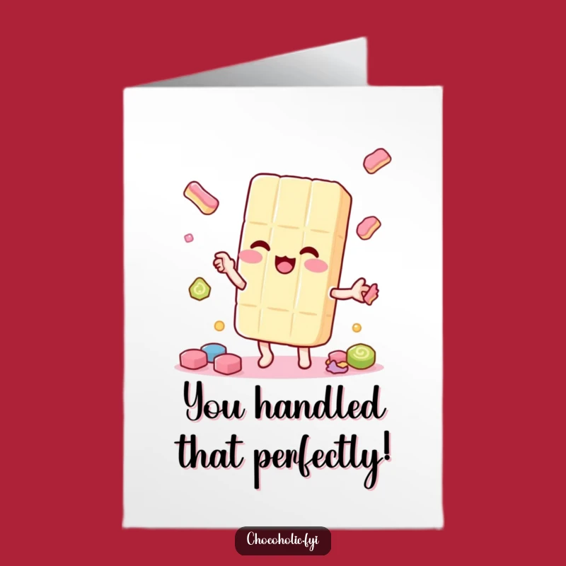 Free Printable Funny Candy Bar Congrats Card: Juggling success in this downloadable delight!