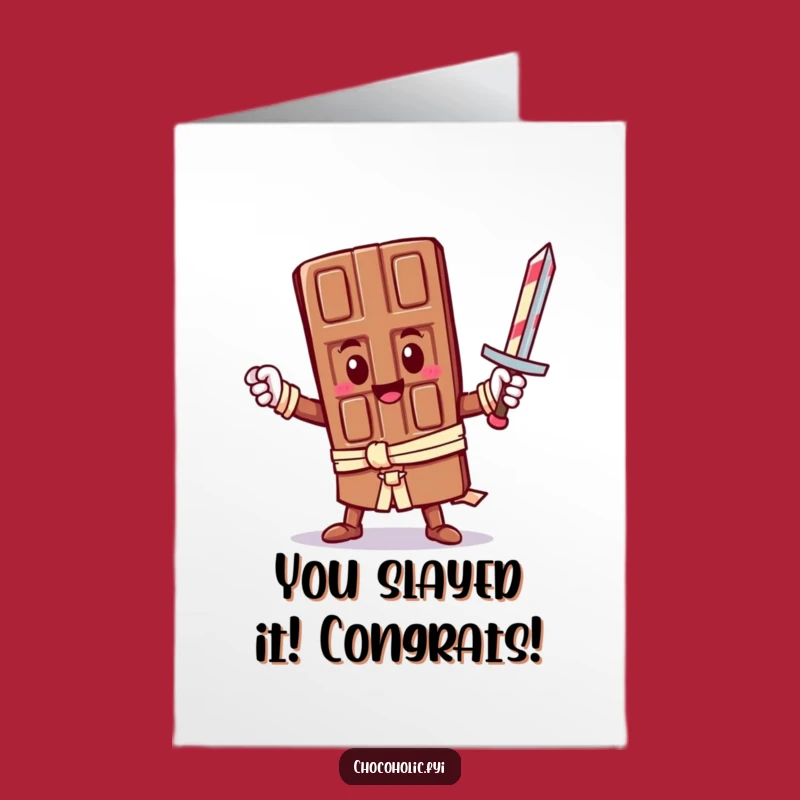 Free Printable Hero Congrats Card: Chocolate Bar's Victory Sweetness!
