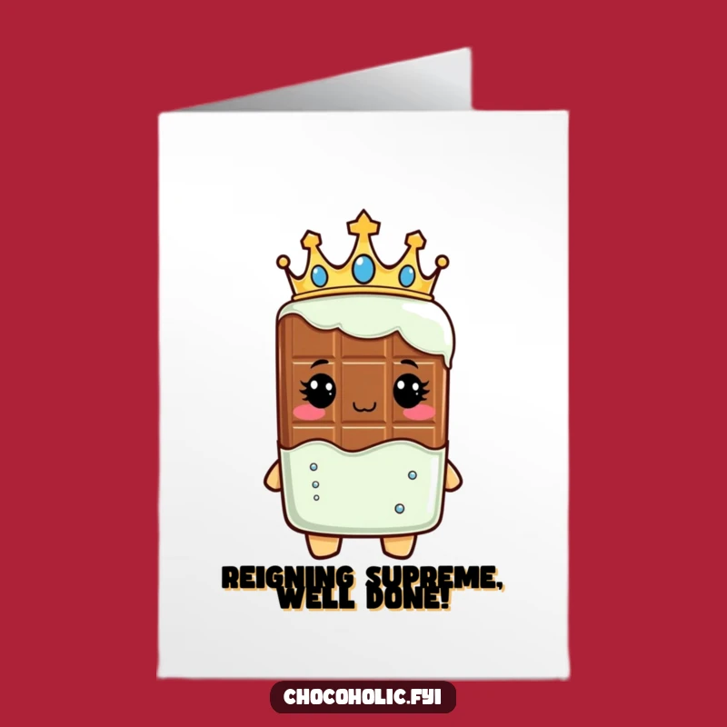Free Printable Congrats Card: Royal Chocolate Bar, Perfect Downloadable Gift for Victors