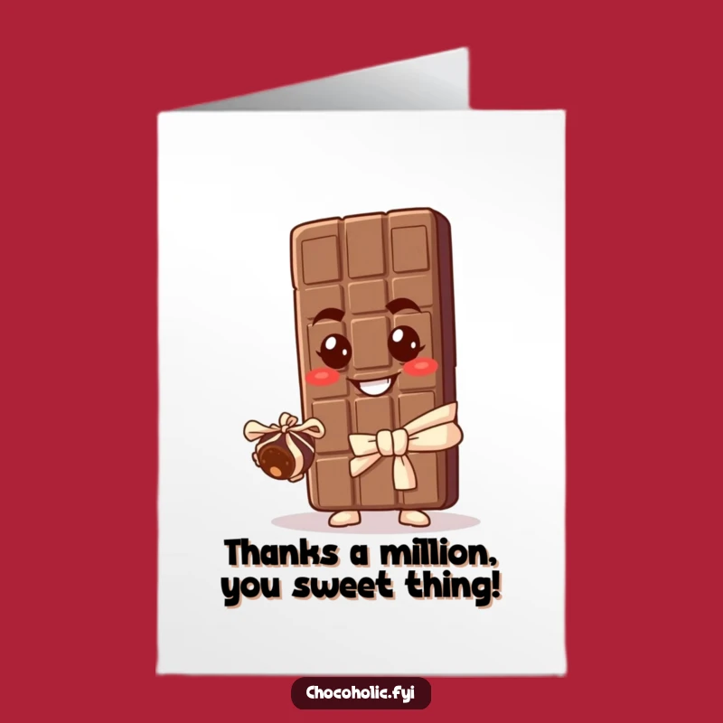 Chocolatey Free Printable Thank You Card - Express Gratitude Downloadable Gift