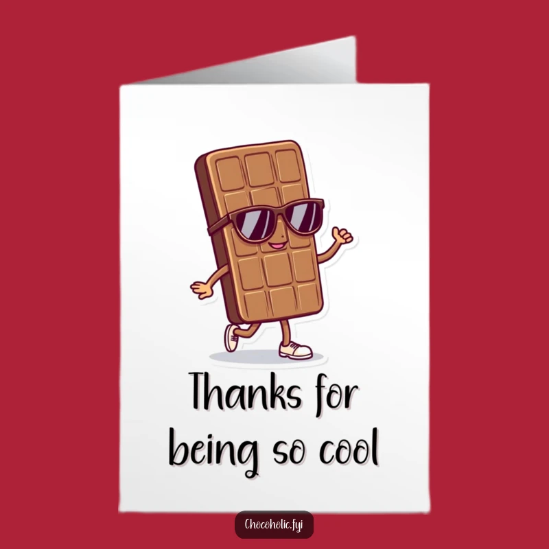 Free Printable Cool Chocolate Thank You Card - Funny Downloadable Appreciation