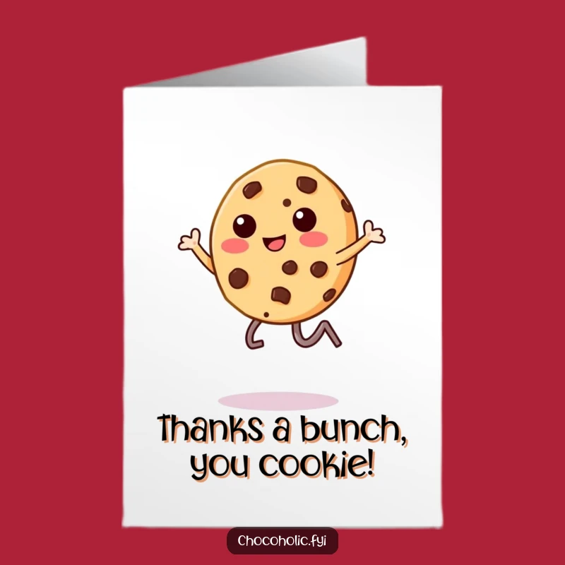 Free Printable Funny Cookie Thank You Card: A leaping thank you that’s humorously sweet!