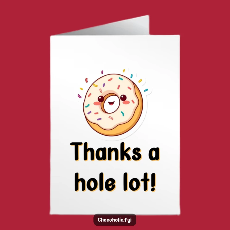 Free Printable Funny Donut Thank You Card: A spinning thank you that's delightfully sweet!