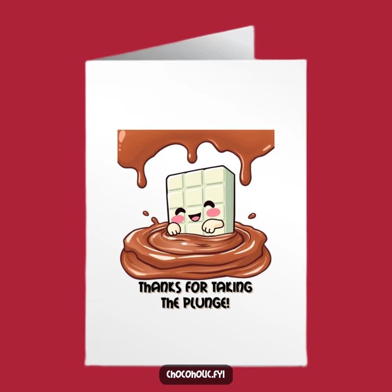 Free Printable Thank You Card: Chocolate Bar Dive, Downloadable Sweet Thanks!