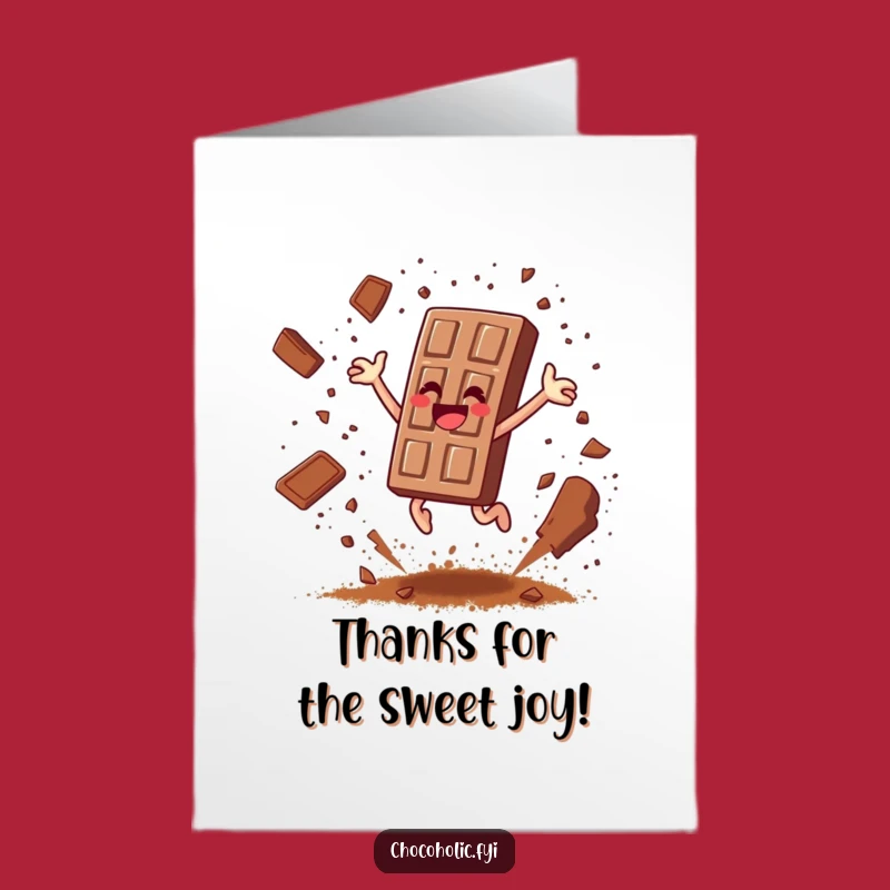 Free Printable Thank You Card: Happy Chocolate Bar, Sweet Downloadable Gift