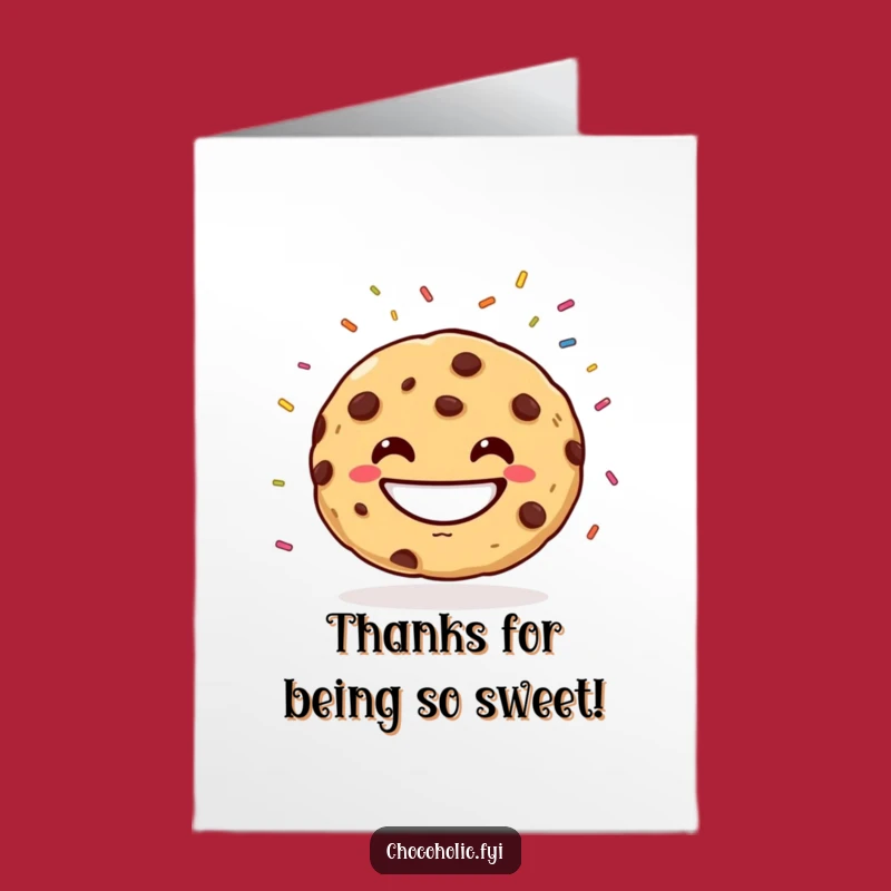 Free Printable Thank You Card Printable: Cookie Thanks Downloadable Gift