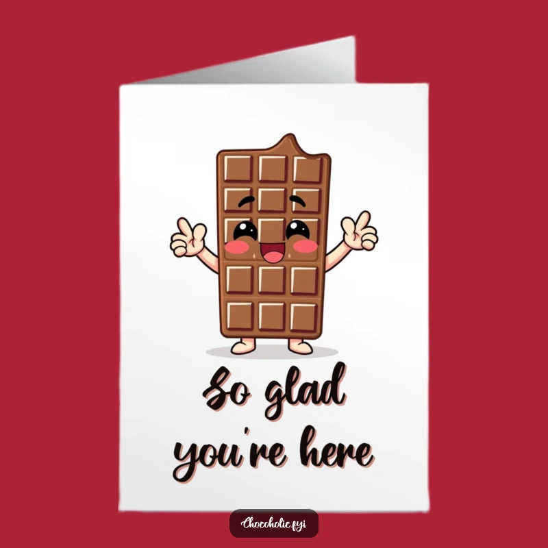 Free Printable Thank You Card Proud Chocolate Character Downloadable Gift
