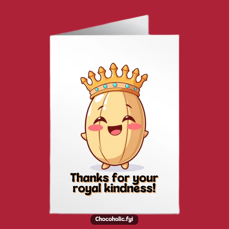 Free Printable Thank You Card: Regal Cocoa Bean, Funny Grateful Download