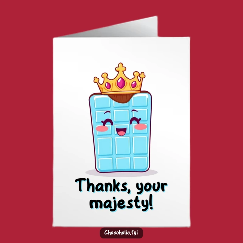 Free Printable Thank You Card: Royal Chocolate Bar - Charming Downloadable Gift!