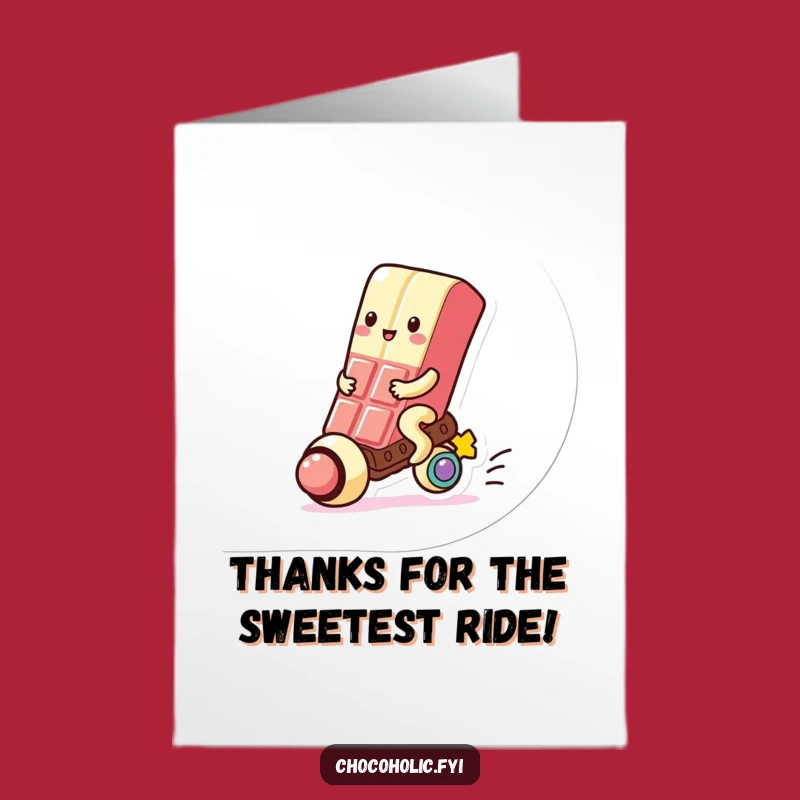 Free Printable Thank You Card: Sweet Gumball Ride! Funny Downloadable Gift for Gratitude