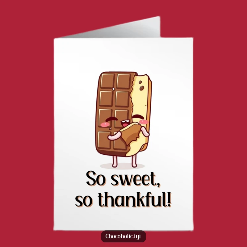 Free Printable Thank You Card: Savoring Chocolate Bar - Sweet