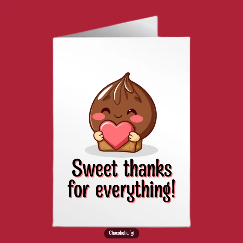 Free Printable Thank You Card: Shy Truffle, Loving Downloadable Gift for Gratitude