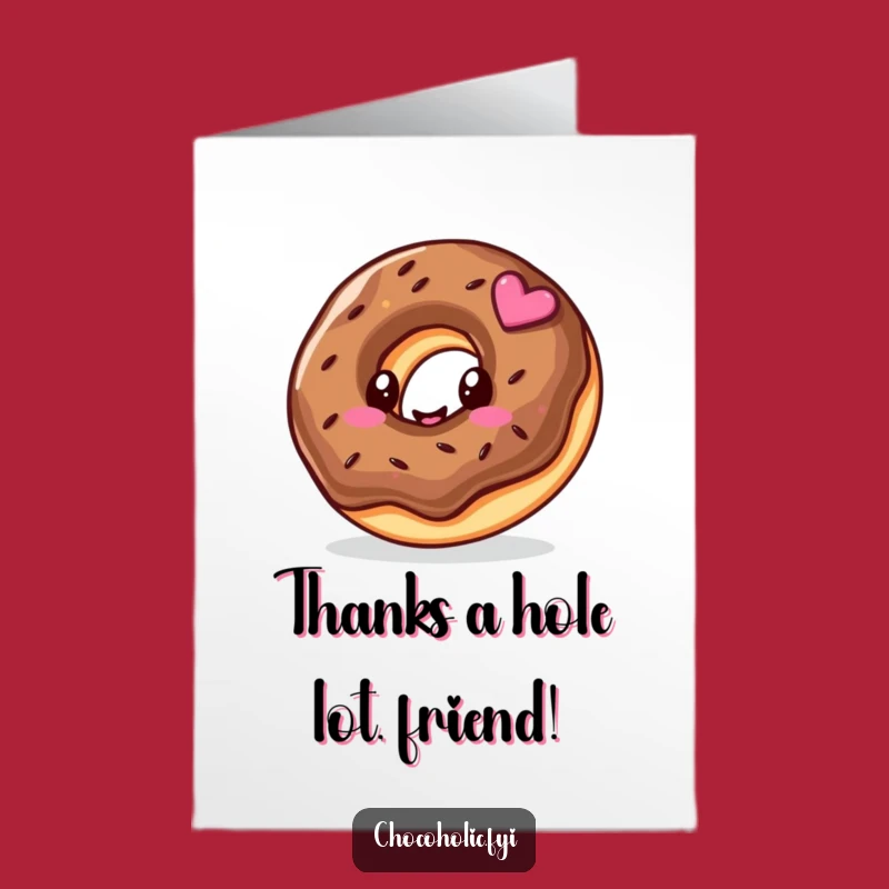 Free Printable Thank You Card: Happy Kawaii Donut Swirl, Sweet Downloadable Gift
