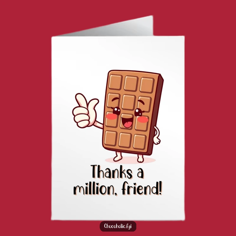 Free Printable Thank You Card: Chocolate Thumbs Up for Your Kindness