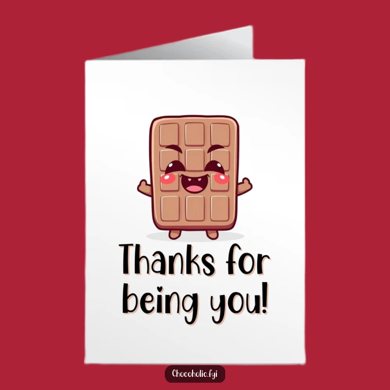 Giggle-Worthy Chocolate Thank You Free Printable Card - Funny Downloadable Gift