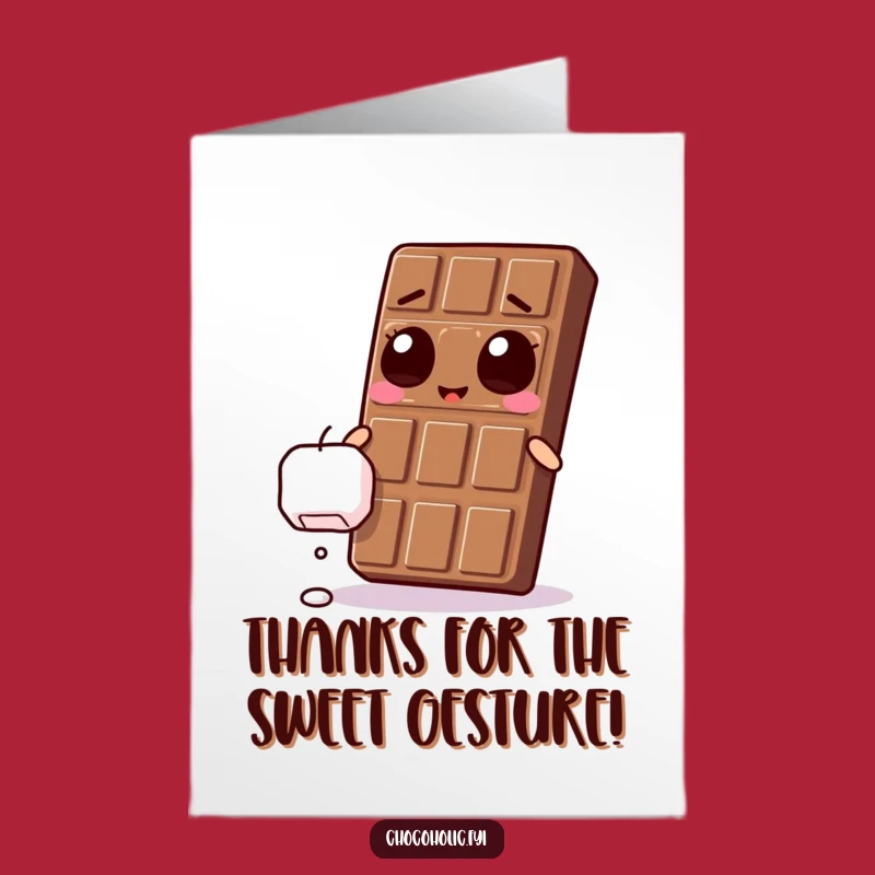 Free Printable Thank You Card: Grateful Chocolate Bar for Marshmallow Bliss, Downloadable Gratitude!