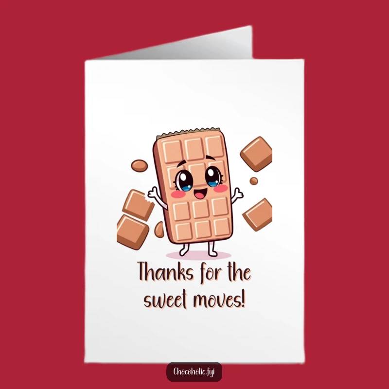 Free Printable Thank You Card: Happy Dance Chocolate Bar, Sweet Downloadable Gift