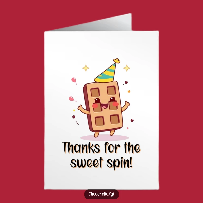 Free Printable Thank You Card: Party Hat Chocolate Bar, Joyful Downloadable Gift