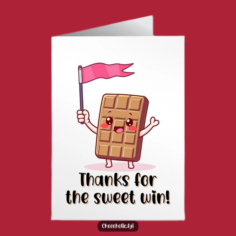 Appreciative Chocolate Flag Free Printable Thank You Card - Downloadable Gift