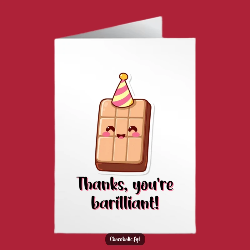 Free Printable Thank You Card Printable: Chocolate Party Thanks Downloadable Gift
