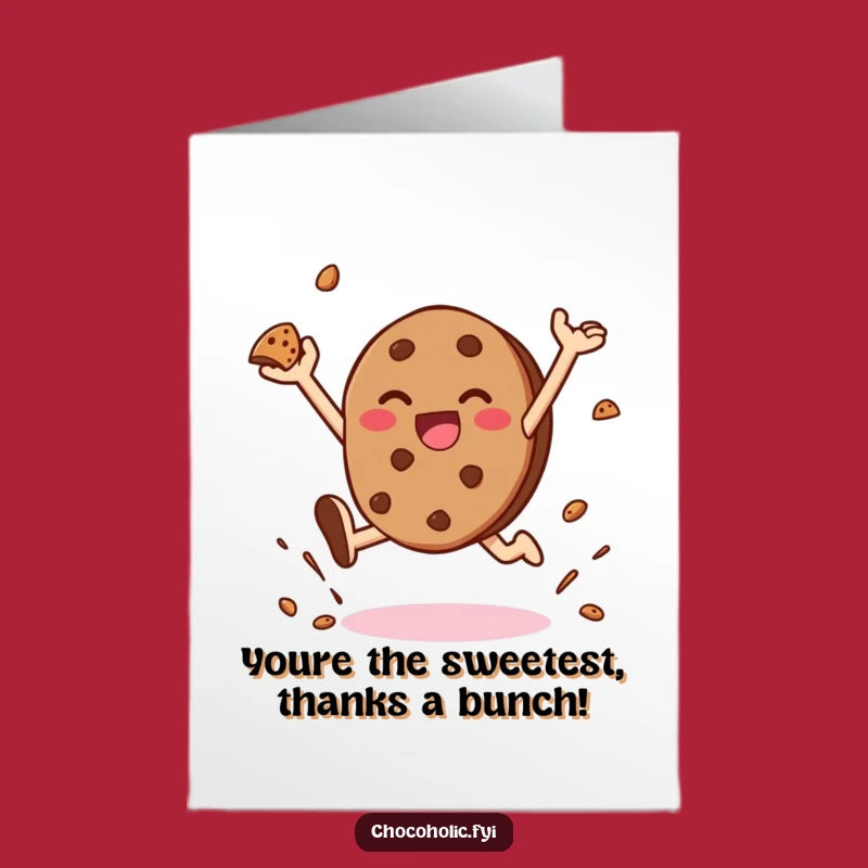 Free Printable Kawaii Cookie Thank You Card - Funny Downloadable Appreciation