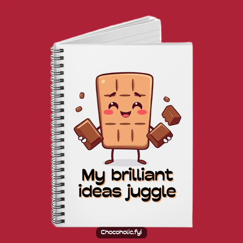 Funny Chocolate Bar Juggling Notebook - Organize Your Thoughts with Sweet Precision