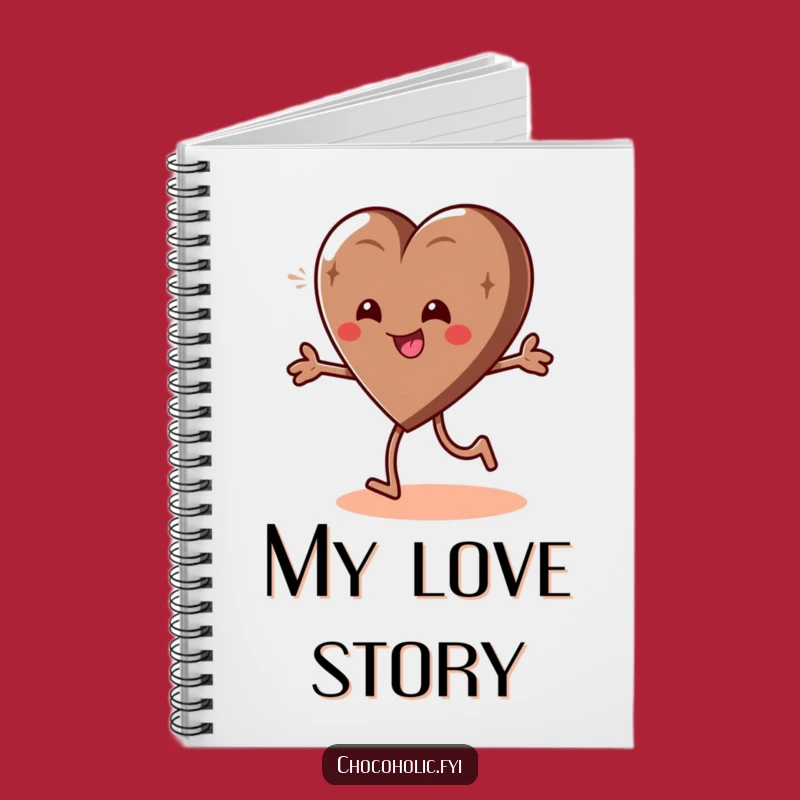 Funny Chocolate Heart Notebook - Jot Down Giddy Thoughts & Playful Ideas