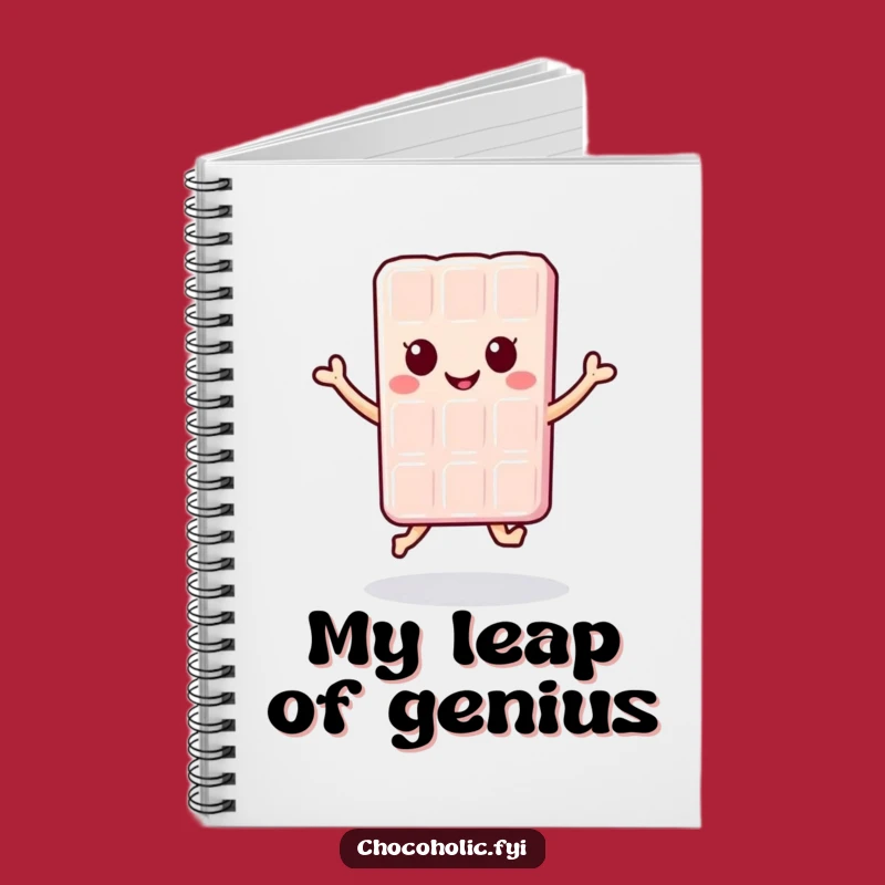 Funny Kawaii Chocolate Bar Jump Notebook - Cute Journal for Ideas