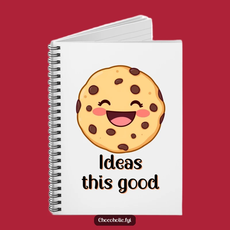 Funny Kawaii Cookie Grin Notebook - Sweet Journal for Happy Thoughts