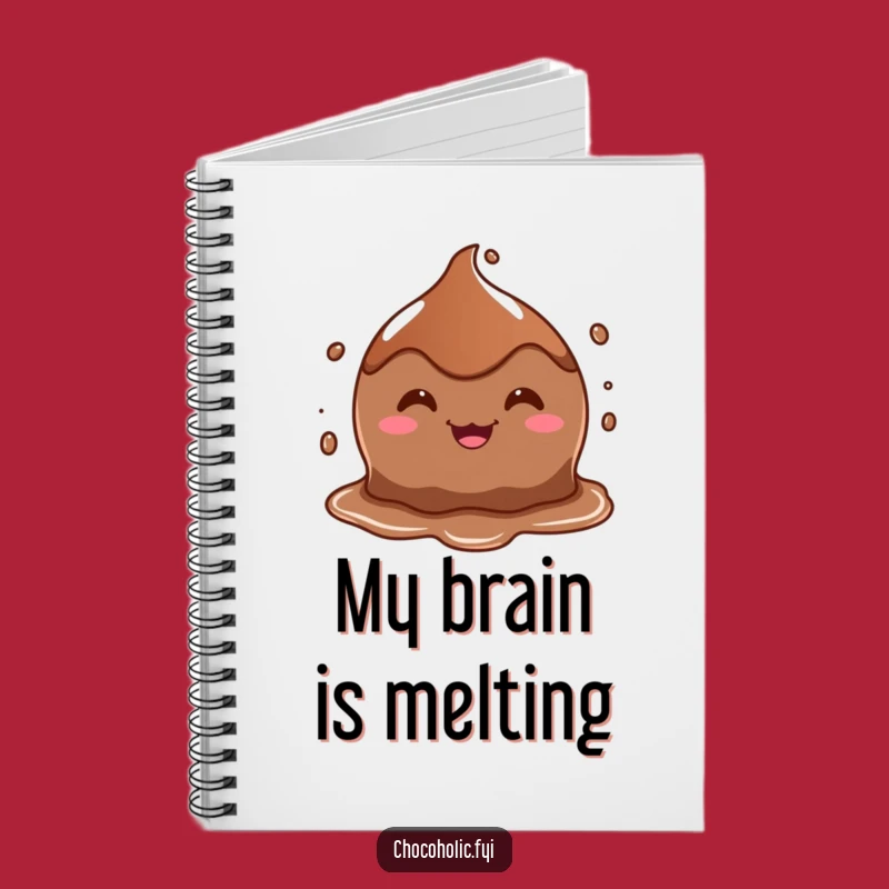 Funny Melting Chocolate Puddle Notebook for Goofy Notes