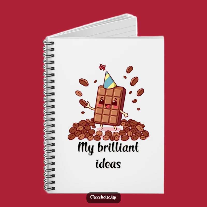 Funny Kawaii Chocolate Bar Journal - Juggling Cocoa Beans & Party Ideas