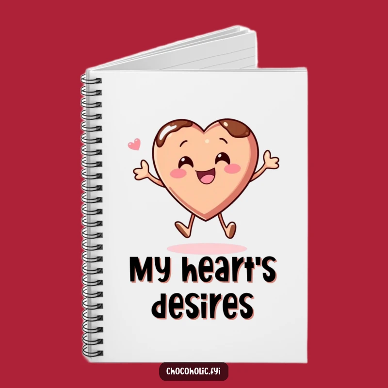 Funny Bouncing Chocolate Heart Notebook for Joyful Notes