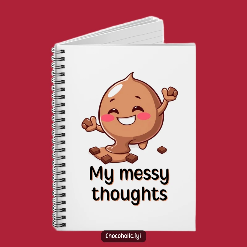 Funny Melting Chocolate Blob Notebook - Capture Sweet Ideas