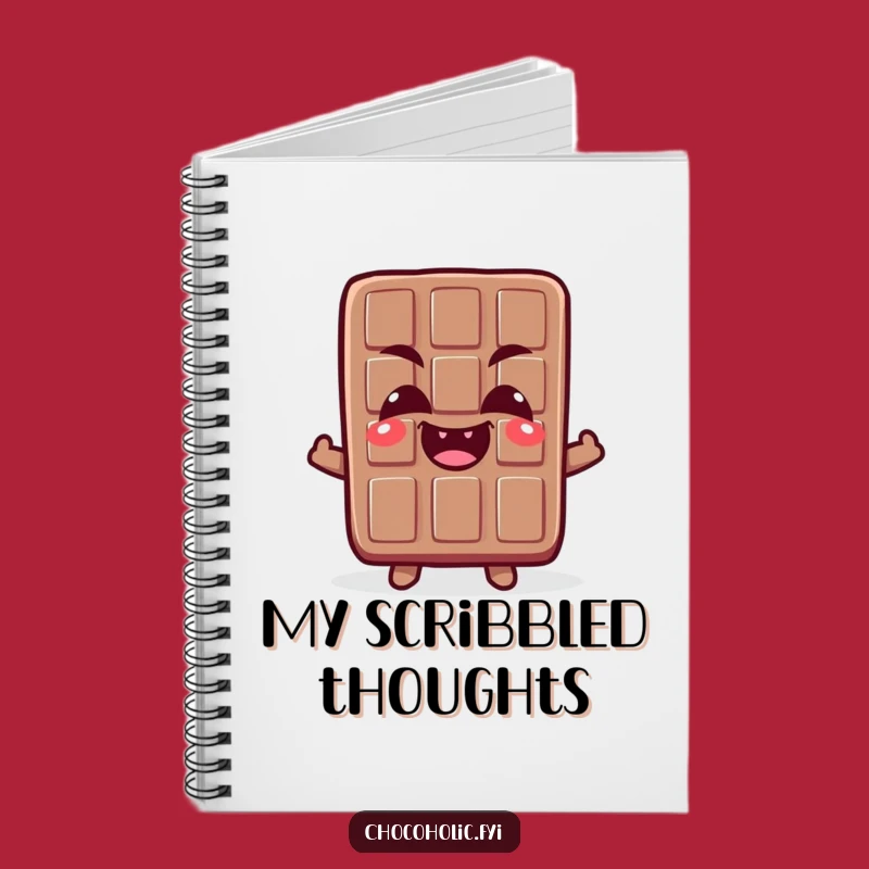 Funny Crossed-Eyes Chocolate Notebook - Jot Down Hilarious Thoughts!
