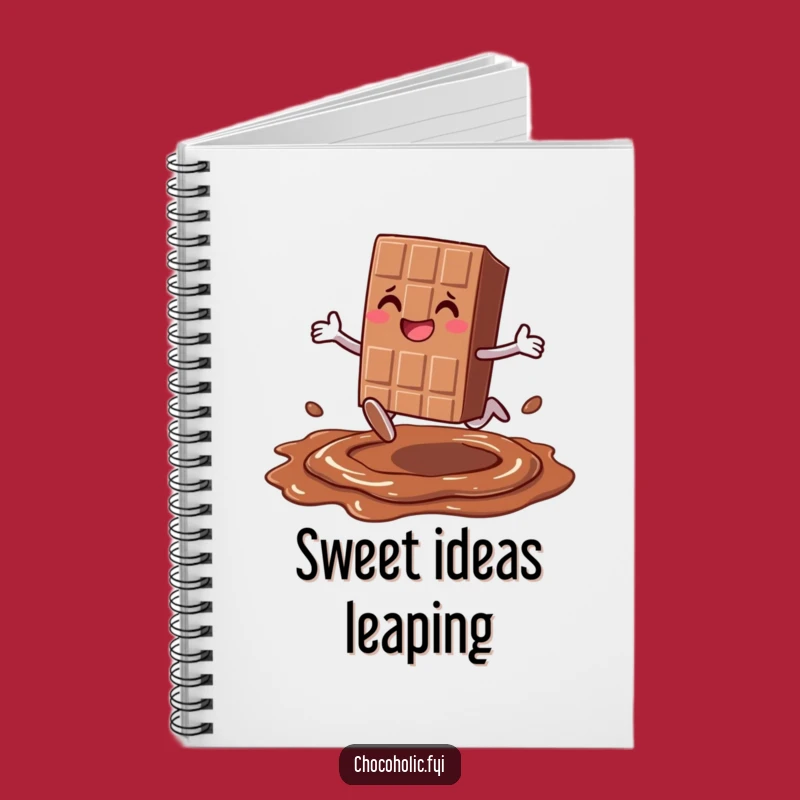 Funny Leap Chocolate Notebook - Jot Down Sweet Ideas With Joy!