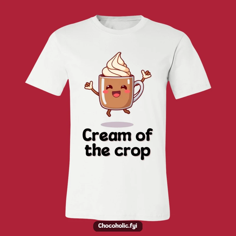 Funny Chocolate Mug Jump T-Shirt - Joyful Celebration Tee