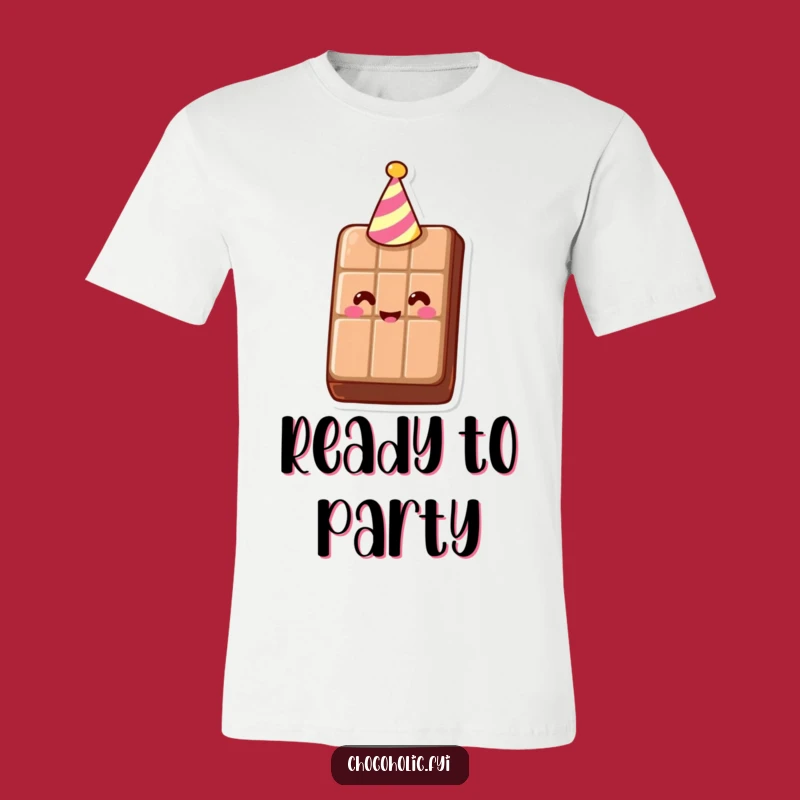Funny Chocolate Bar Party T-Shirt: Wear Your Festive Spirit and Funny Gift