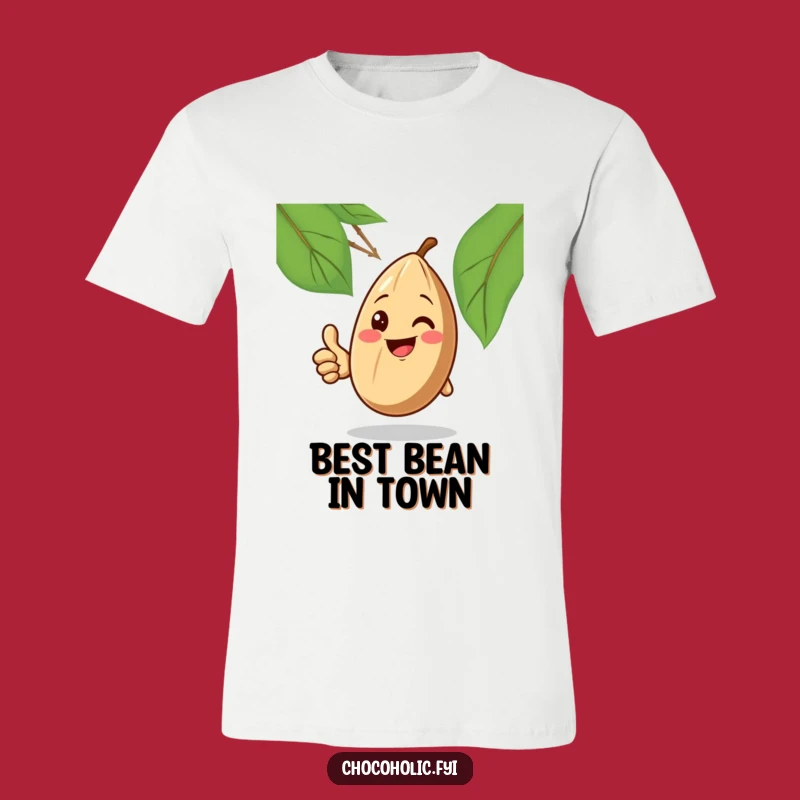 Funny Cocoa Bean Thumbs Up T-Shirt, Positive Vibes Graphic Tee for Coffee Lovers