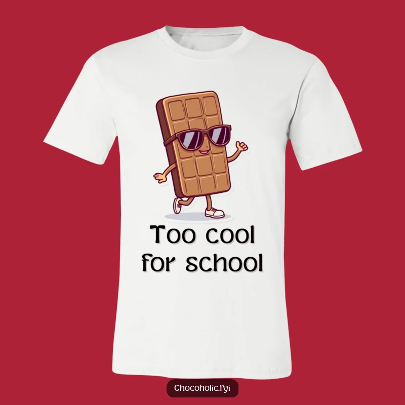 Funny Cool Chocolate Bar T-Shirt - Confident Strut Design for Effortless Style