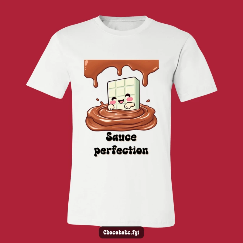 Funny Kawaii Chocolate Bar Dive T-Shirt - Swimming in Chocolate Bliss Tee