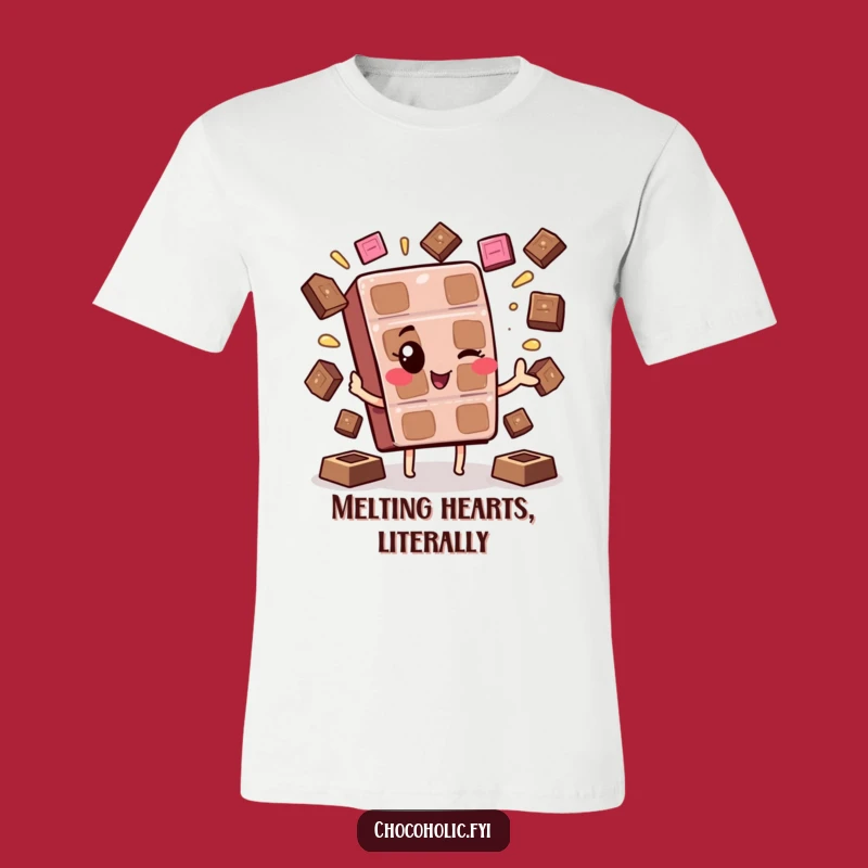 Funny Kawaii Chocolate Wink T-Shirt: Wear Your Sweet Side with Humor