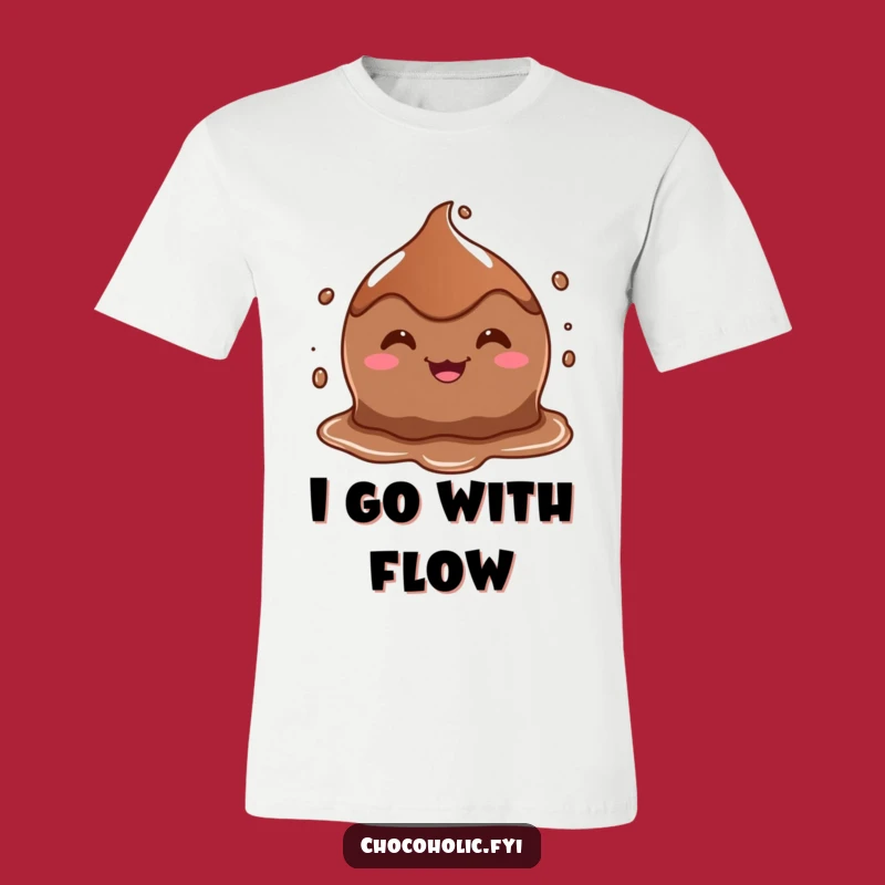 Funny Melting Chocolate Puddle Grin Tee a Sweet Gift