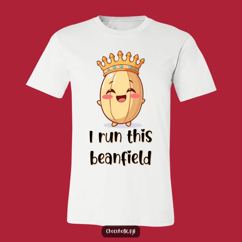 Funny Overjoyed Cocoa Bean T-Shirt a Crowned Delightful Gift