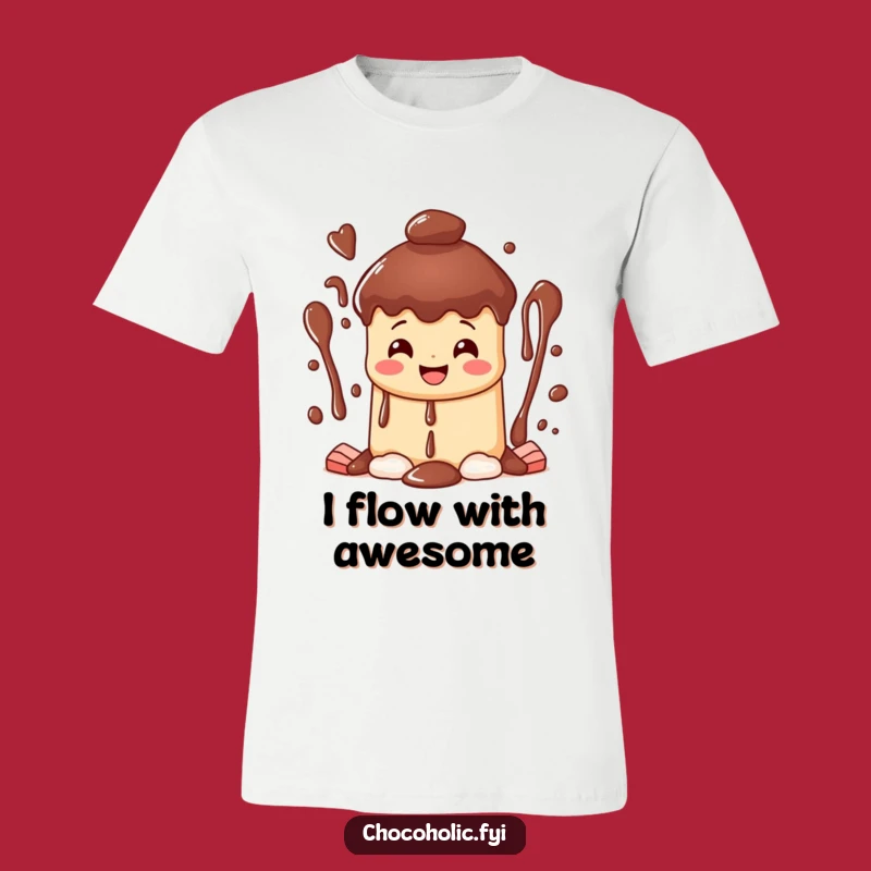 Funny Chocolate Fountain T-Shirt: Wear Your Dessert Dreams with Bliss!