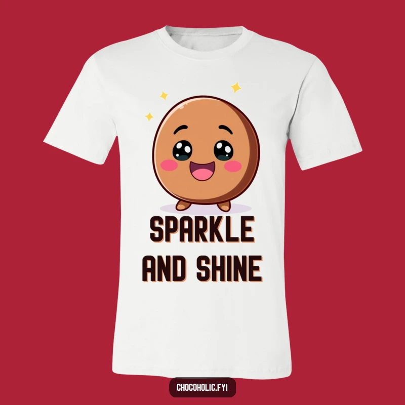 Funny Kawaii Chocolate Chip Smile T-Shirt - Sparkling Eyes Tee