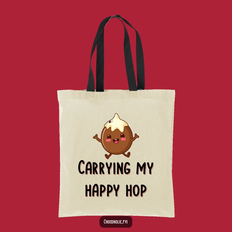 Funny Chocolate Truffle Hop Tote Bag: Carry Sweetness with this Adorable Chocolate Accessory