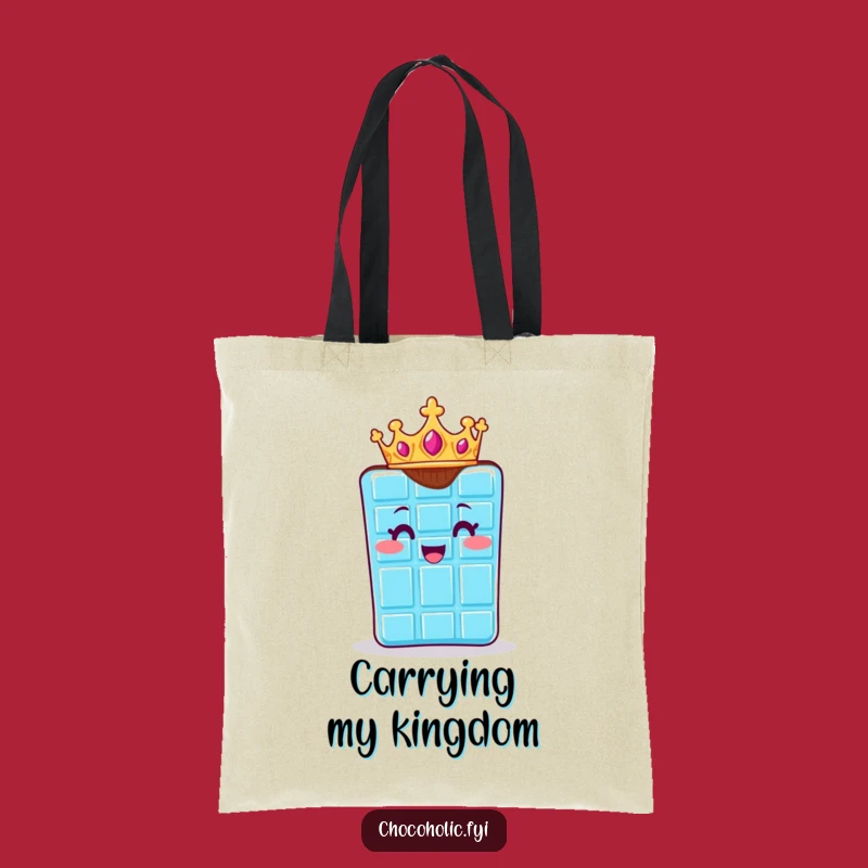 Funny Royal Chocolate Bar Tote Bag: Carry Essentials with Hilarious Regal Flair