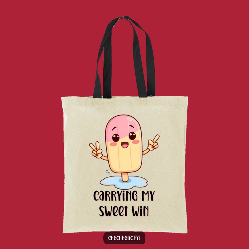 Funny Kawaii Popsicle Victory Tote Bag: Carry Your Wins with Sweet Style