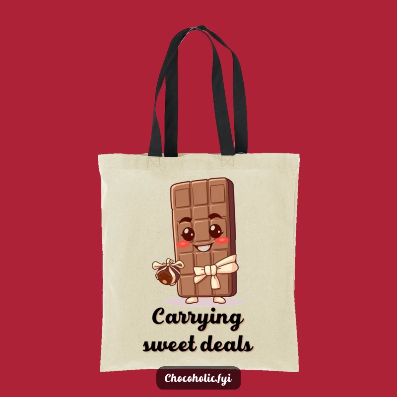 Funny Chocolate Bar Truffle Tote Bag - Your Go-To Humorous Carry-All!