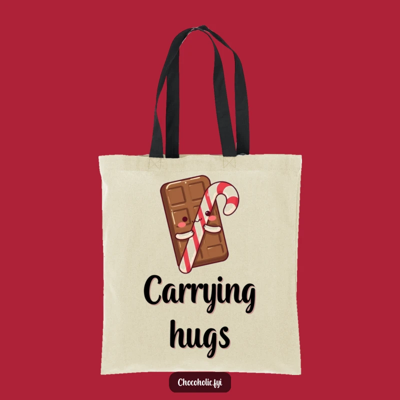 Funny Chocolate Hug Tote Bag: Carry Your Sweetness with Style